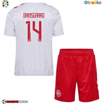 Otroške Nogometnih dresov Danska Mikkel Damsgaard #14 Gostujoči EP 2024 Kratki rokavi (+ hlače)